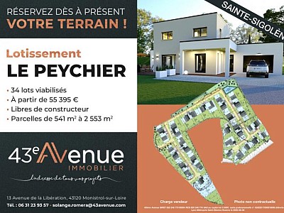 TERRAIN A VENDRE - STE SIGOLENE - 541 m2 - 55395€