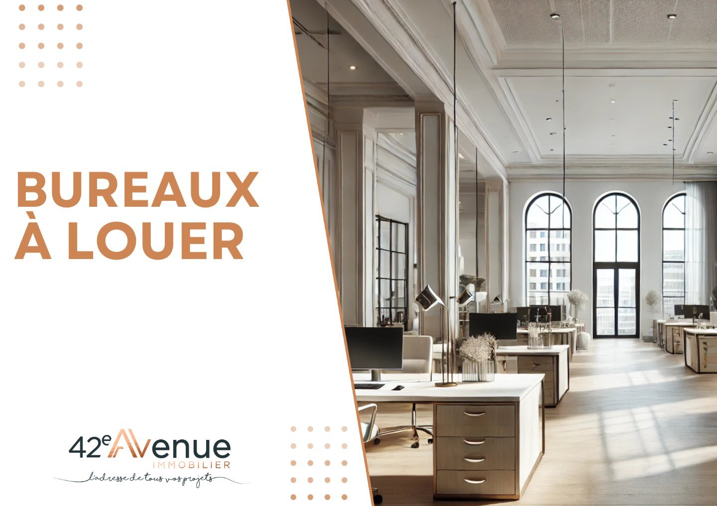 Surface de bureau  la location A LOUER - ST ETIENNE FAURIEL - 188 m2 - 1667€ HC et HT par mois