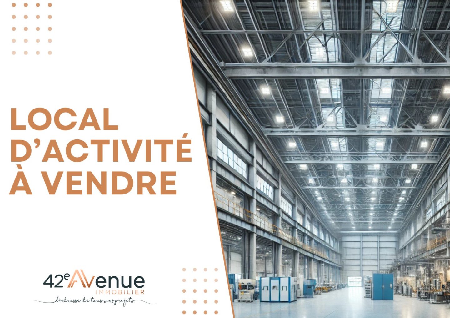 LOCAL D ACTIVITE A VENDRE - ROCHE LA MOLIERE - 485 m2 - 395 000 €