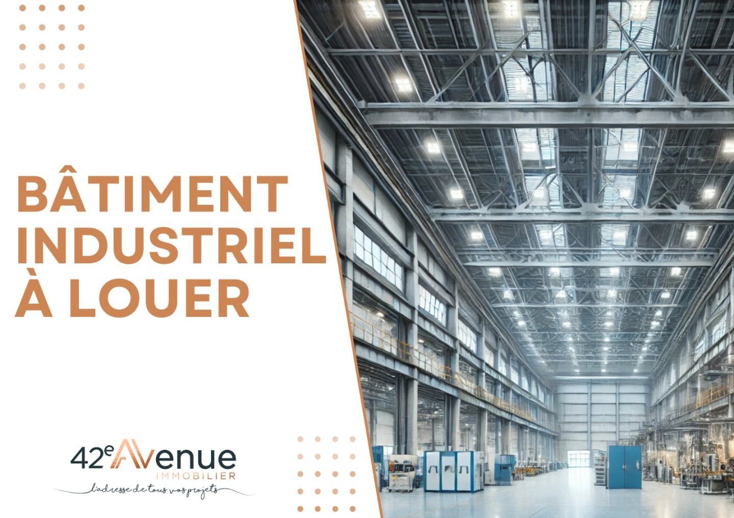 ENTREPOT A LOUER - ST JUST ST RAMBERT - 6700 m2 - 40000€ HC et HT par mois