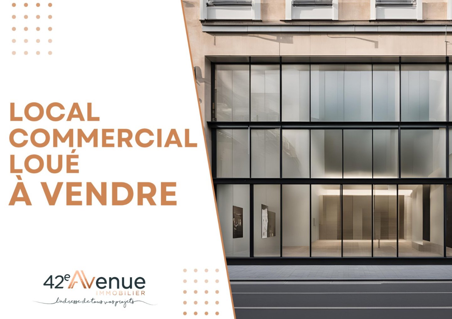 LOCAL COMMERCIAL A VENDRE - ST ETIENNE CENTRE VILLE - 117 m2 - RÉALISÉ