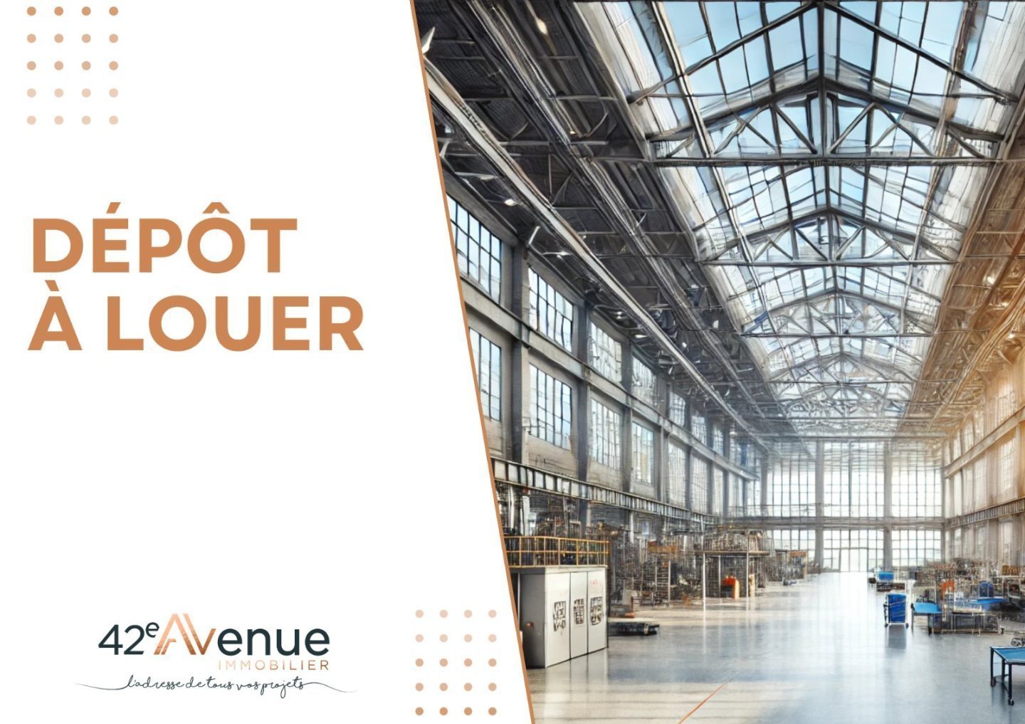 LOCAL D ACTIVITE A LOUER - ST ETIENNE BERGSON - 90 m2 - 1 000 &euro; HC par mois