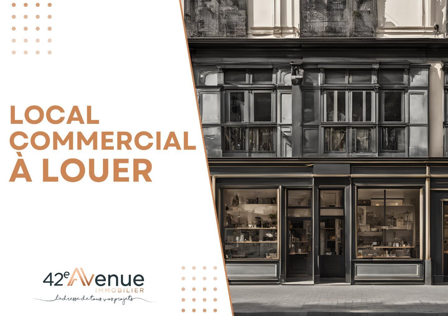 LOCAL COMMERCIAL A LOUER - ST ETIENNE CENTRE VILLE - 133 m2 - 1 350 &euro; HC par mois