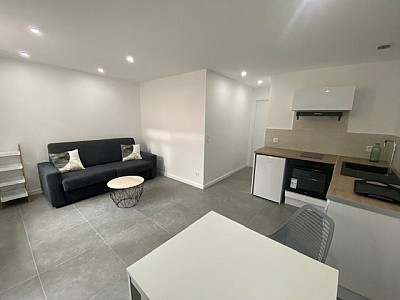 Hyper Centre T2 Meublé avec Terrasse A LOUER - ST ETIENNE PLACE DU PEUPLE/PLACE GRENETTE - 31.05 m2 - 551 € charges comprises par mois