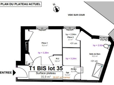 PLATEAU A AMENAGER A VENDRE - RIVE DE GIER - 35.87 m2 - 39900€