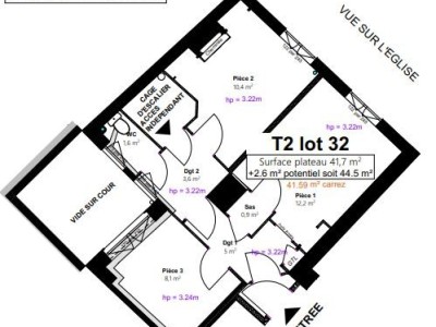 PLATEAU A AMENAGER A VENDRE - RIVE DE GIER - 41.59 m2 - 44900€