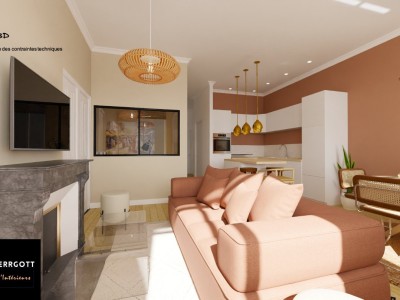 F2 de 67 m2 + atelier 35 m2 dans la cour A VENDRE - ST ETIENNE JACQUARD - 67 m2 - 70000€