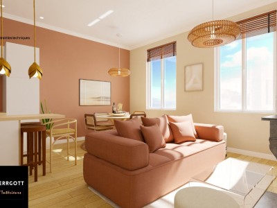 F2 de 67 m2 + atelier 35 m2 dans la cour A VENDRE - ST ETIENNE JACQUARD - 67 m2 - 70000€