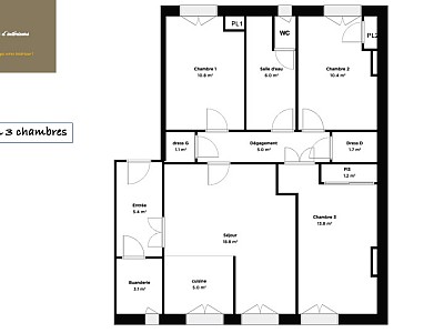 APPARTEMENT T3 - ST ETIENNE FACULTE   CENTRE DEUX - 86.2 m2 - LOUÉ