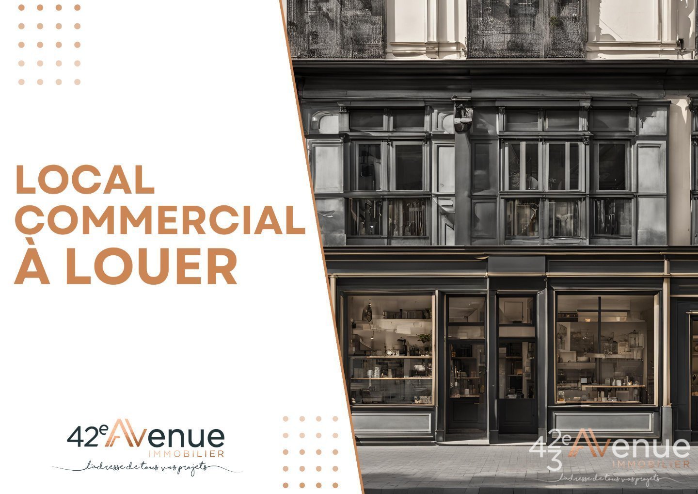 LOCAL COMMERCIAL A LOUER - ST ETIENNE CENTRE VILLE - 133 m2 - 1 350 &euro; HC par mois