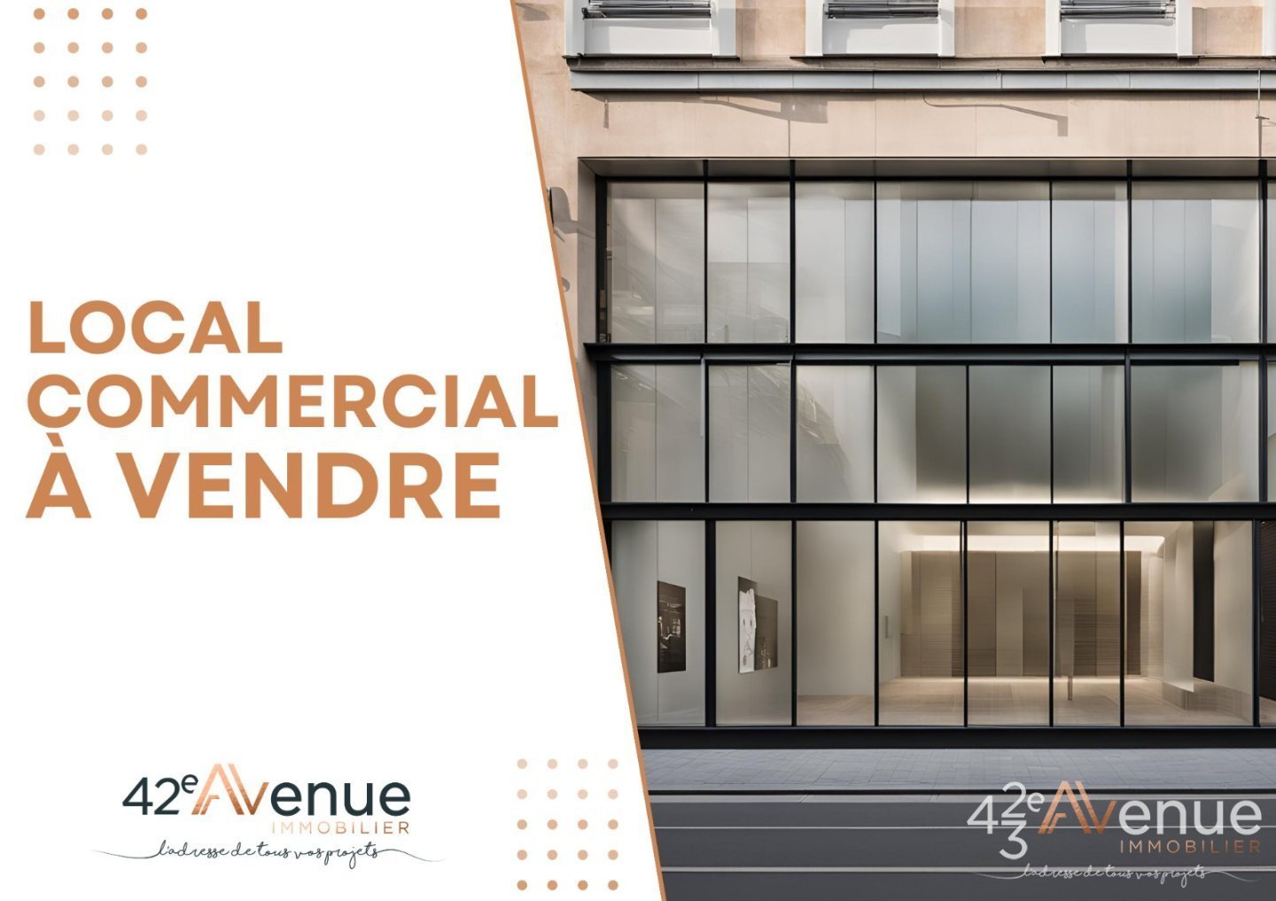 LOCAL COMMERCIAL A LOUER - ST ETIENNE CHATEAUCREUX - 102.85 m2 - 900 &euro; HC et HT par mois