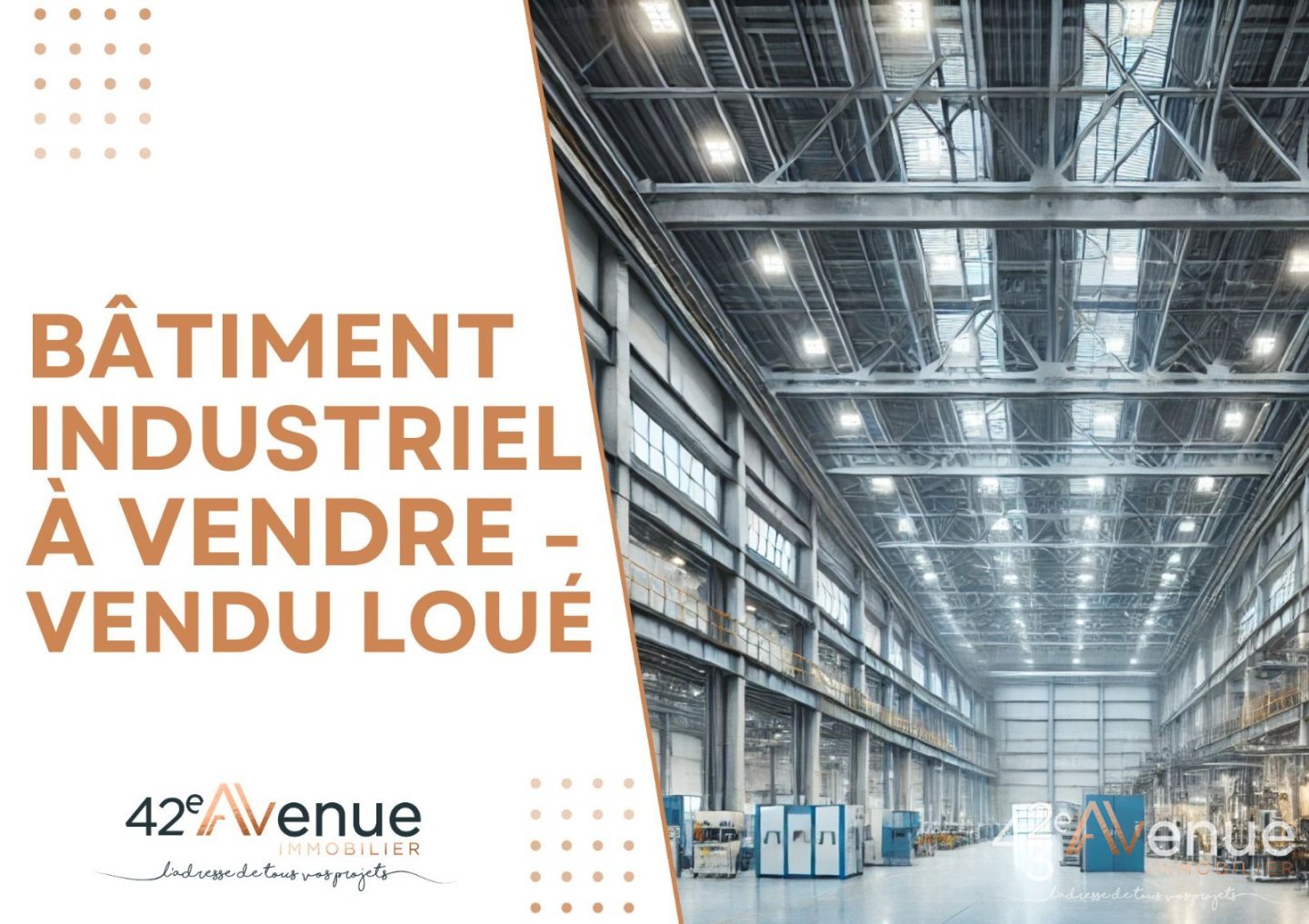 LOCAL INDUSTRIEL A VENDRE - L HORME - 5800 m2 - 1 935 000 &euro; 