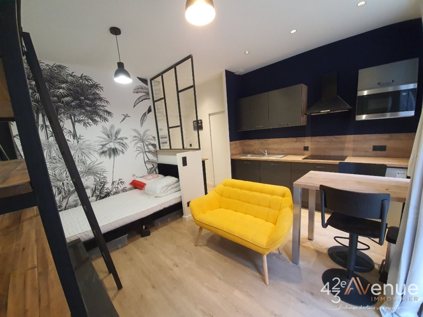 Studio avec terrasse A LOUER - ST ETIENNE ALBERT THOMAS - 18.63 m2 - 433 &euro; charges comprises par mois