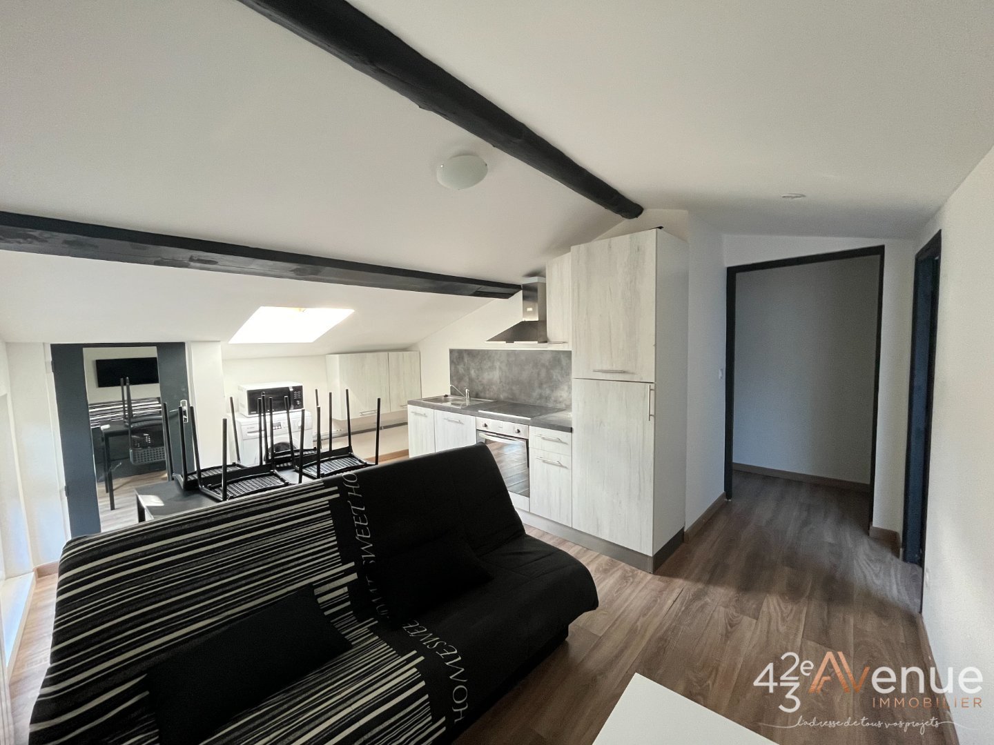 APPARTEMENT T2 - ST ETIENNE FACULTE   CENTRE DEUX - 24.09 m2 - LOU&Eacute;