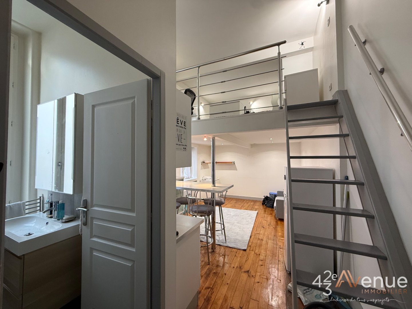 Studio bis avec mezzanine avec parking A VENDRE - ST ETIENNE FACULTE   CENTRE DEUX - 22.13 m2 - 52�000�&euro;