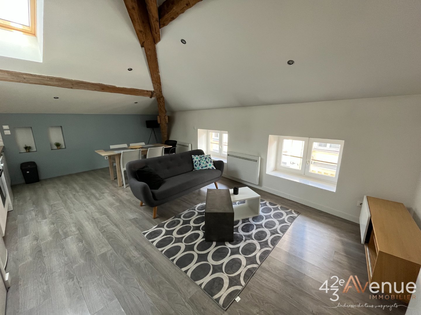 APPARTEMENT T2 - ST ETIENNE CENTRE VILLE - 52 m2 - LOU&Eacute;