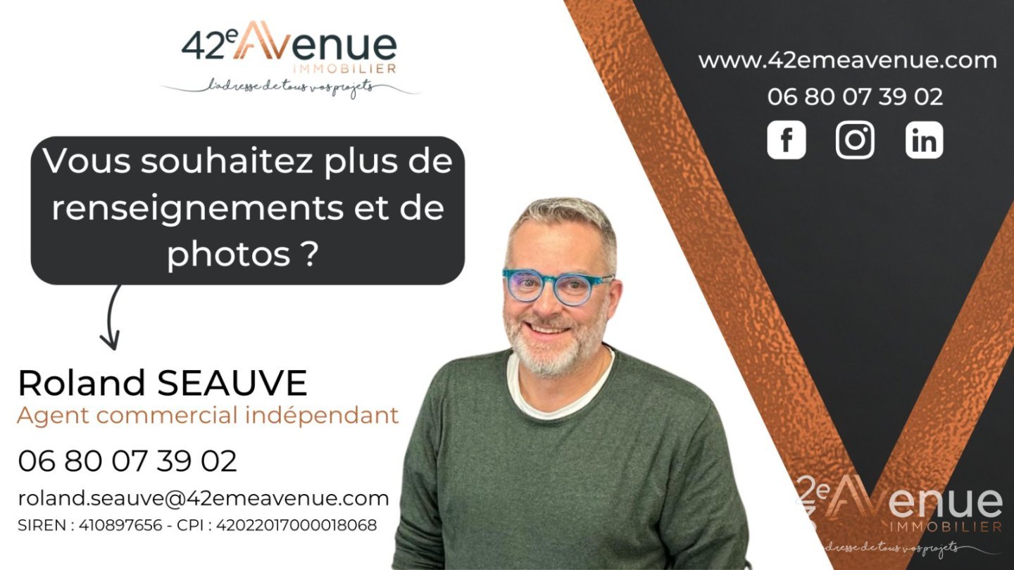 APPARTEMENT T3 A VENDRE - ANDREZIEUX BOUTHEON - 66 m2 - 240000€