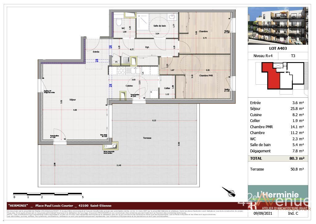 APPARTEMENT T3 A VENDRE - ST ETIENNE SOLAURE - 80.3 m2 - 229000€