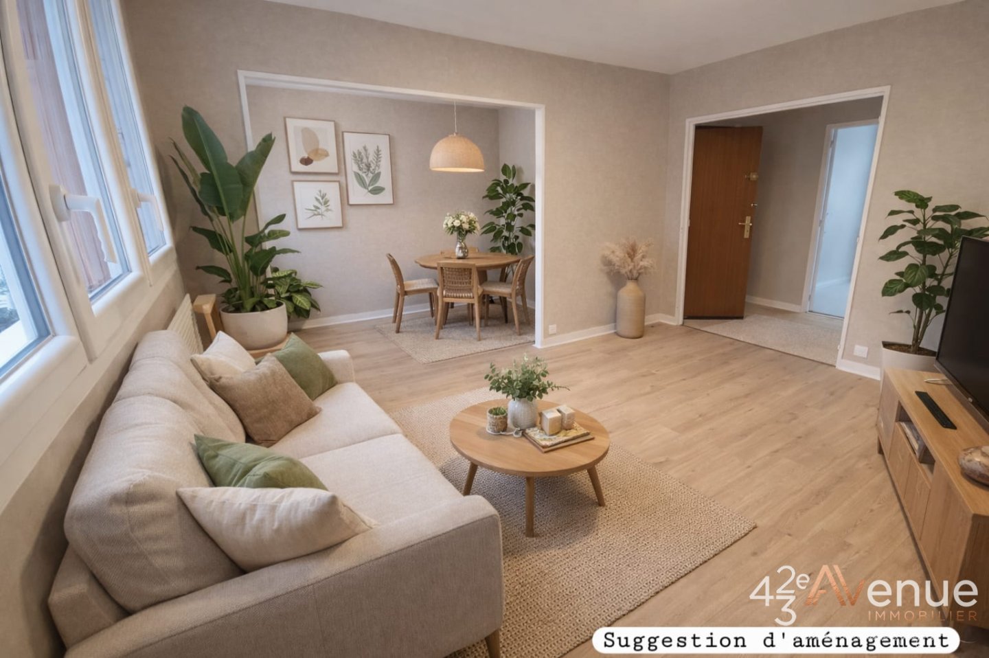 APPARTEMENT T4 A VENDRE - ST ETIENNE BELLEVUE - 67.78 m2 - 95�000�&euro;