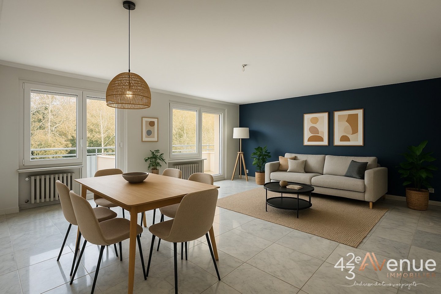 F4 de 97,54 m2 + 2 Balcons A VENDRE - ST ETIENNE Chavanelle Fauriel - 97.54 m2 - 155000€