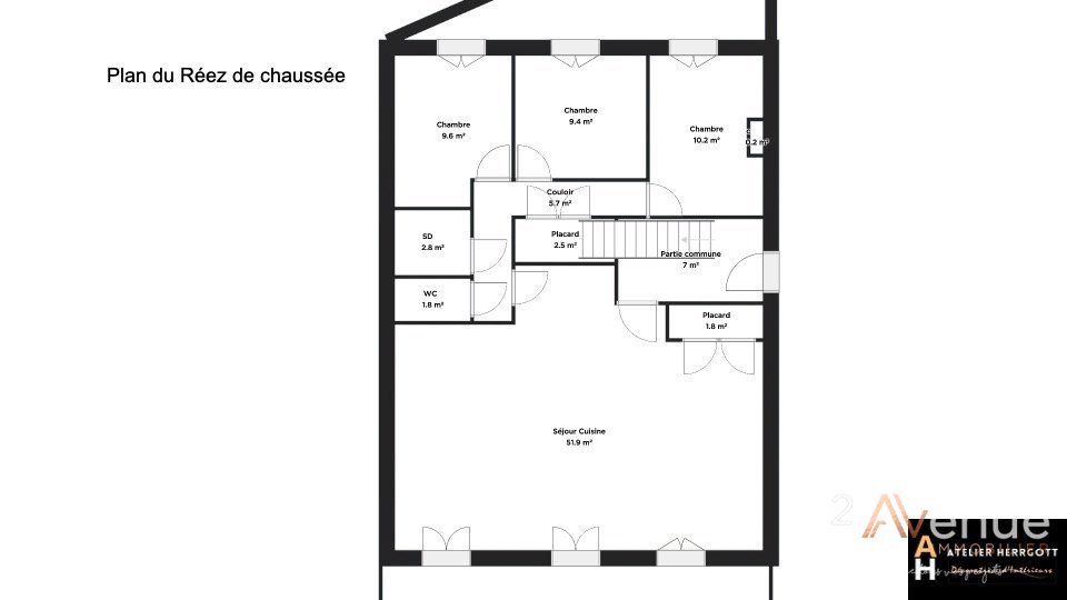 Appartement rez de jardin A VENDRE - STE SIGOLENE - 100 m2 - 99000€