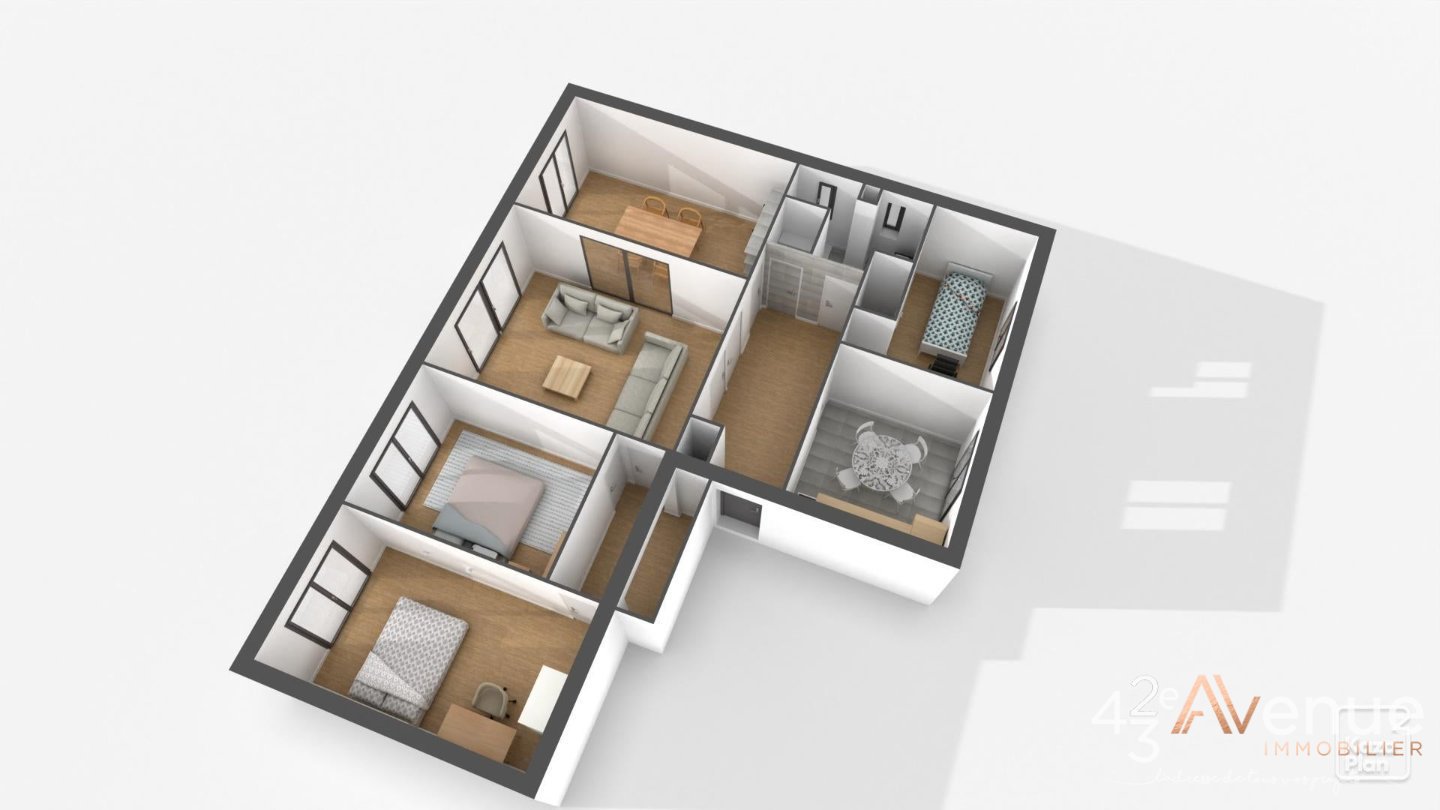 APPARTEMENT T5 A VENDRE - ANDREZIEUX BOUTHEON - 90.56 m2 - 258500€